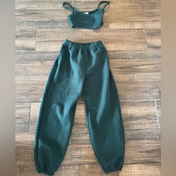 Princess Polly Other - Green Waffle Knit Two-Piece Set